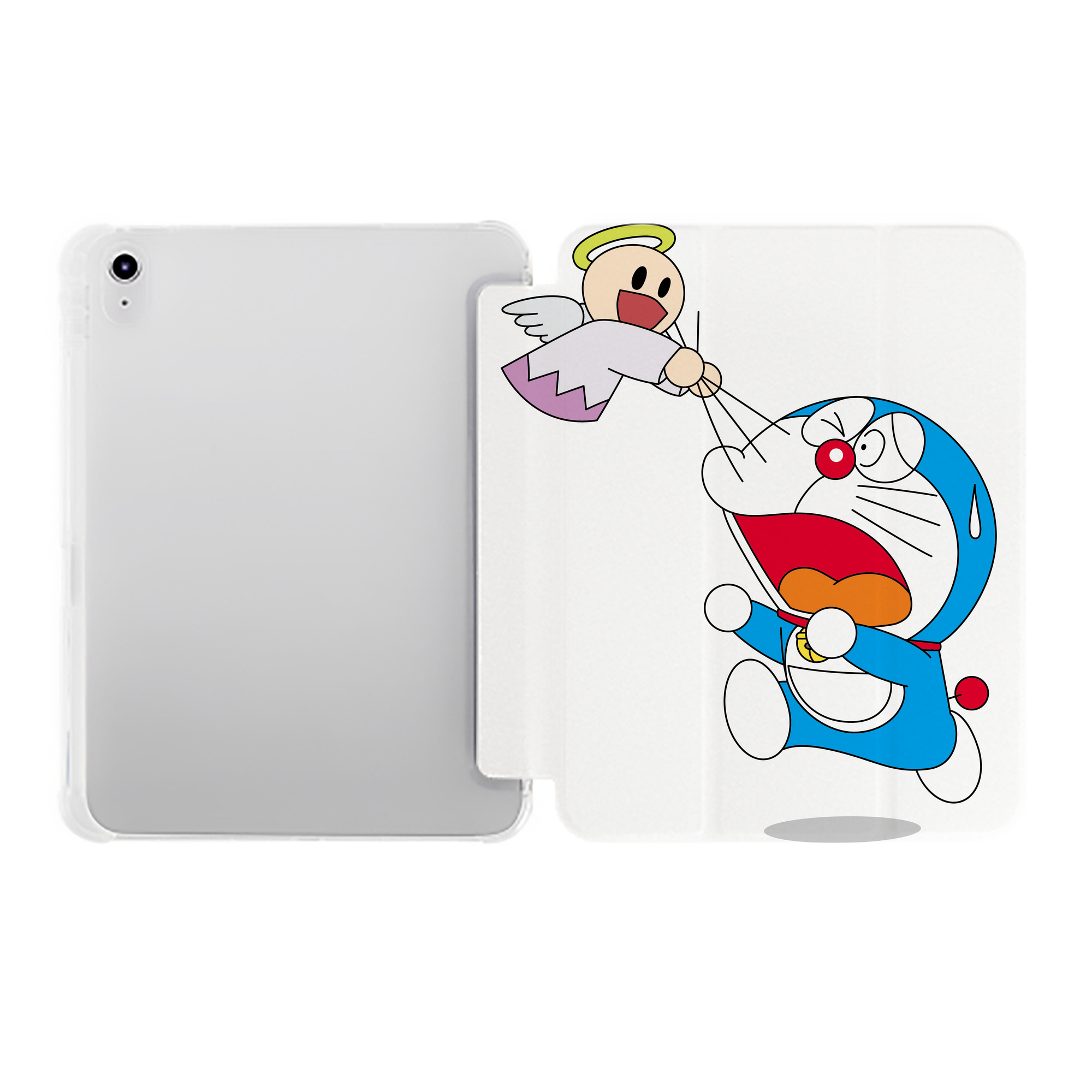 （画像用） ドラえもん Doraemon IPad ケース ペン収納付き 三つ折りスタンド PUレザー×シリコン 対応機種9.5/10.5/10.9インチ